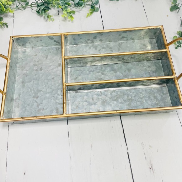 unknown Other - Tin Silver and Gold Catering Serving Tray